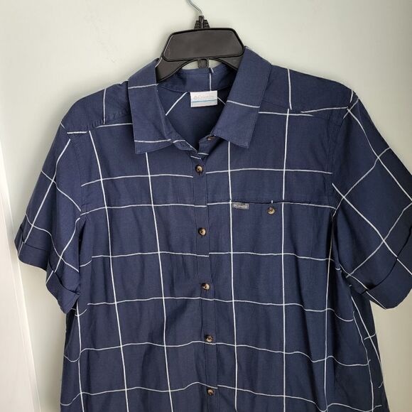 Columbia Men's Short Sleeve Plaid Button Down Shirt Size XL - Picture 3 of 6